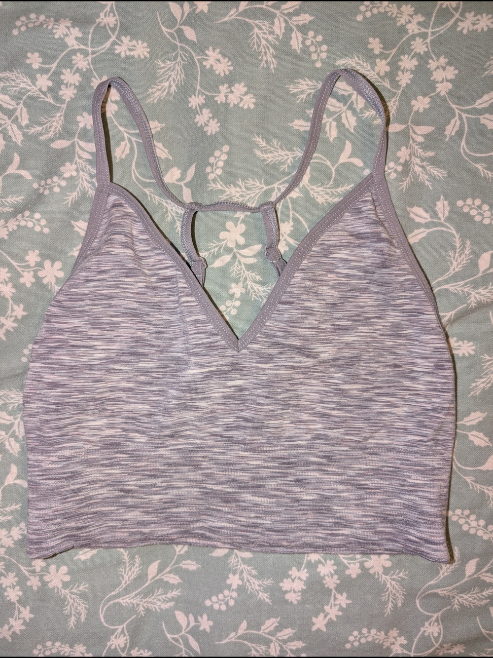 Anthropologie Light Heathered Gray Seamless Bralette Tank